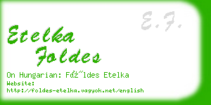 etelka foldes business card